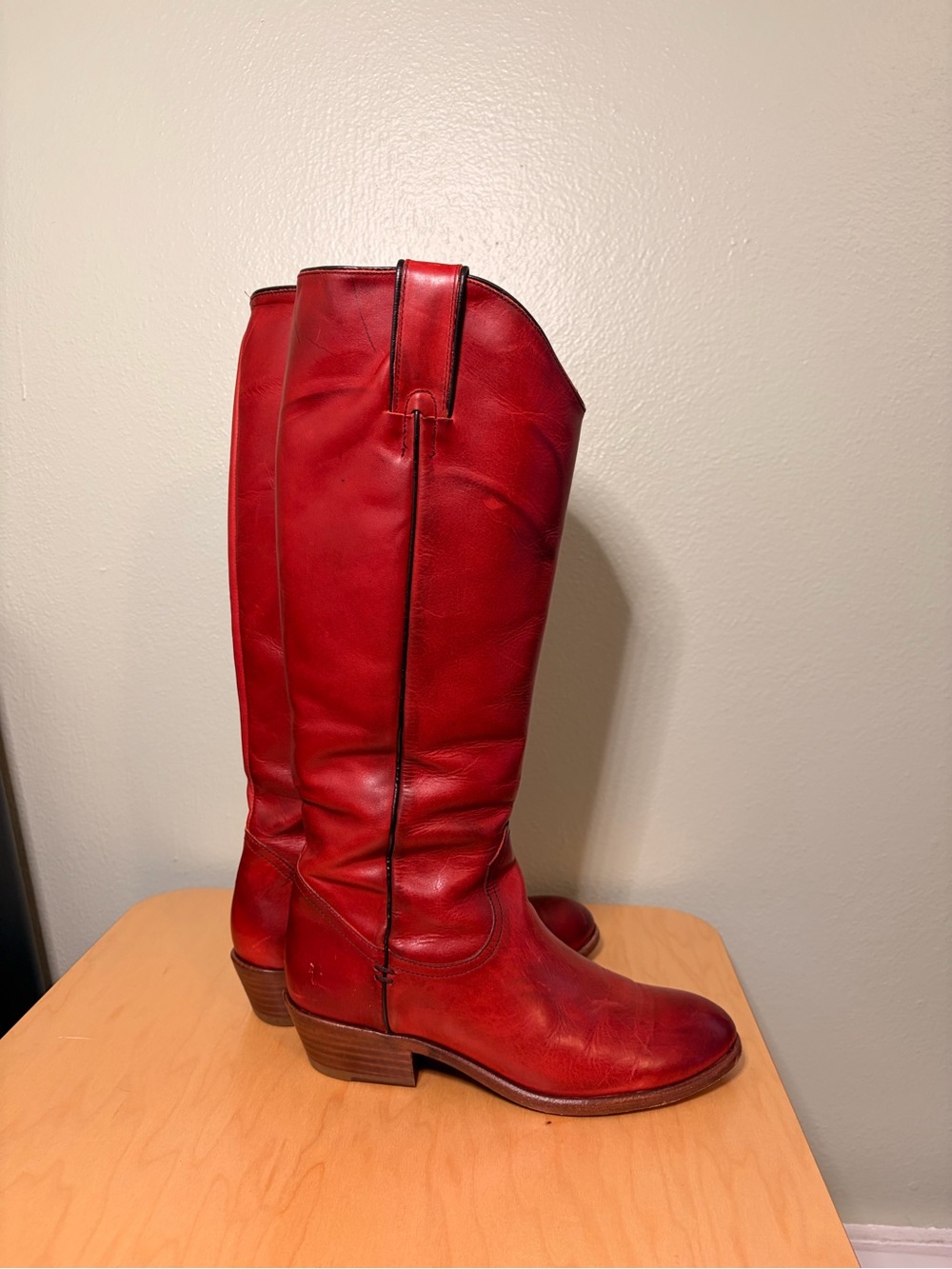 Frye Red Leather Boots